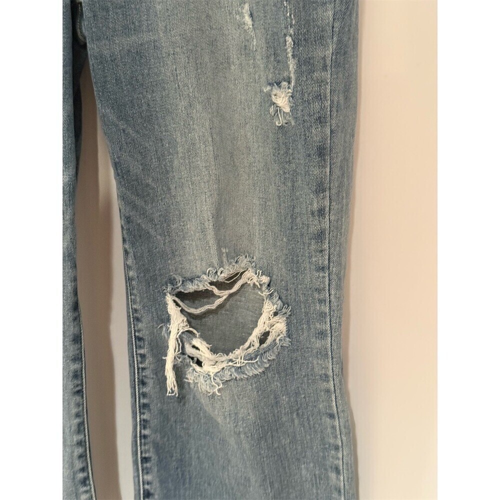 Judy Blue Jeans Womens Size M Blue High Rise Distressed Straight Crop - Picture 3 of 16